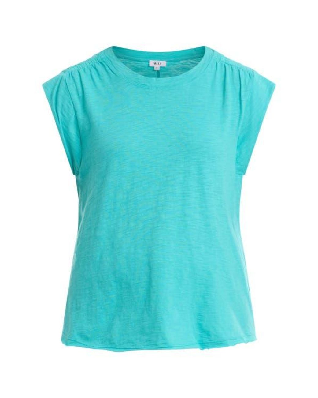Wilt Blue Ruched Shoulder Tee