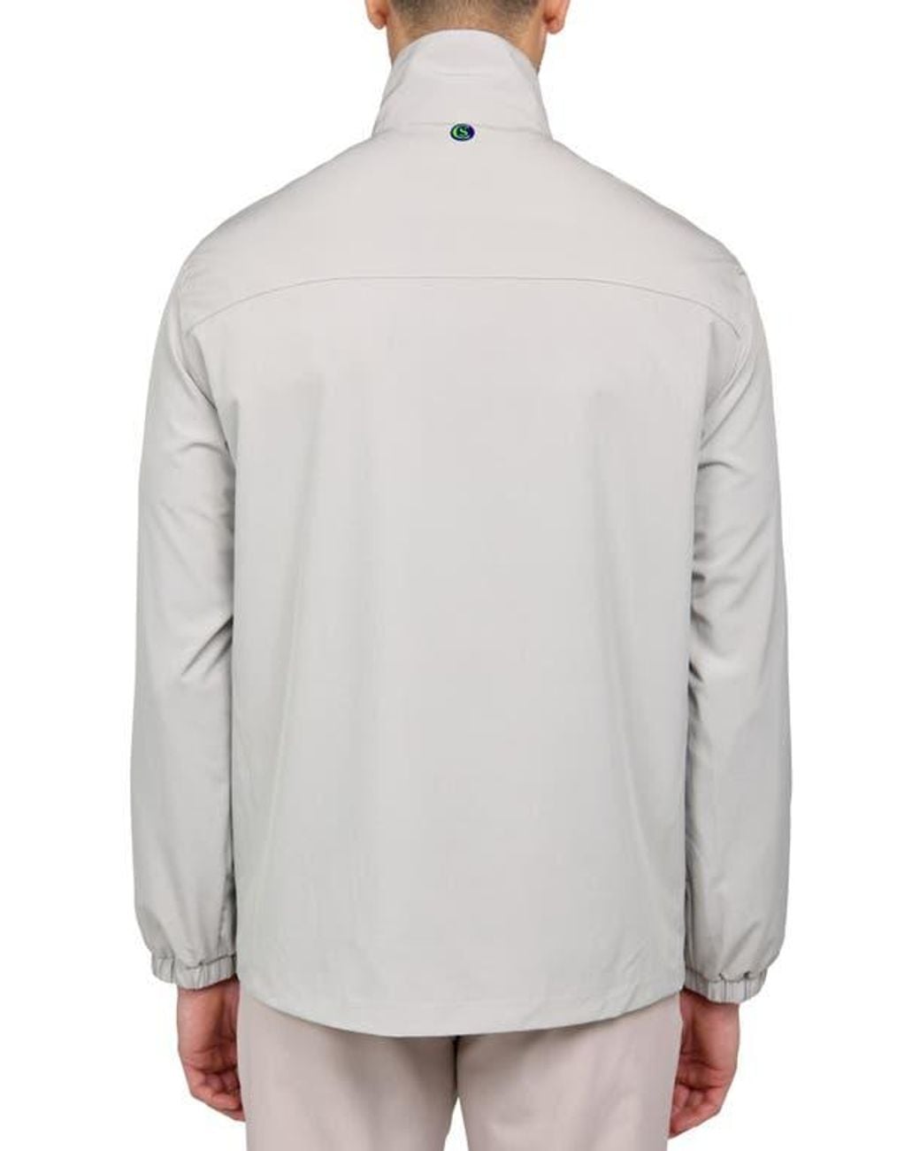 Con.struct Gray Regular Fit Solid Recycled Performance Golf Jacket for men