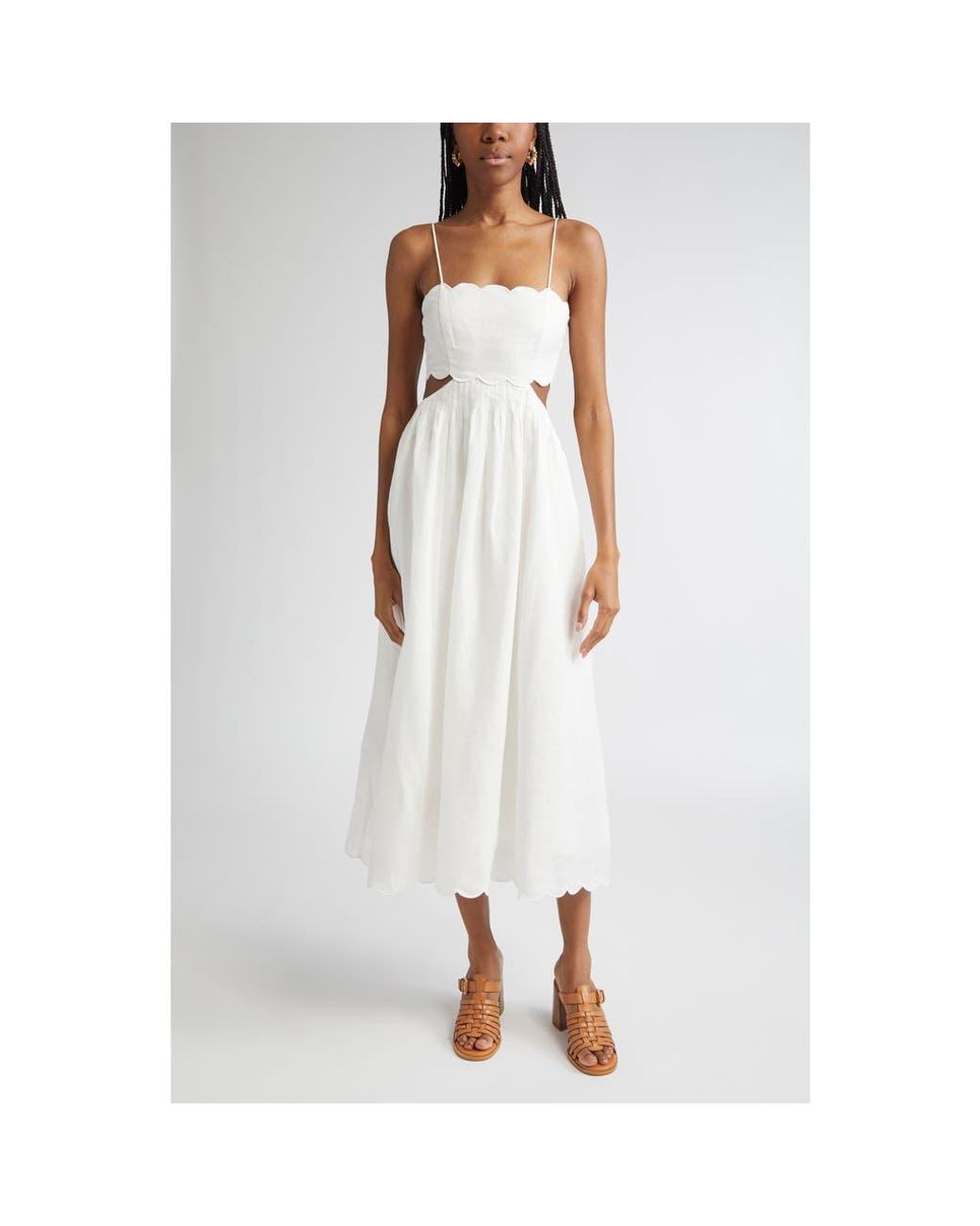 【ZIMMERMANN】Rhiannon Corset Midi Dress Rhiannon Corset Midi Dress Red Multi Paisley Online | Zimmermann