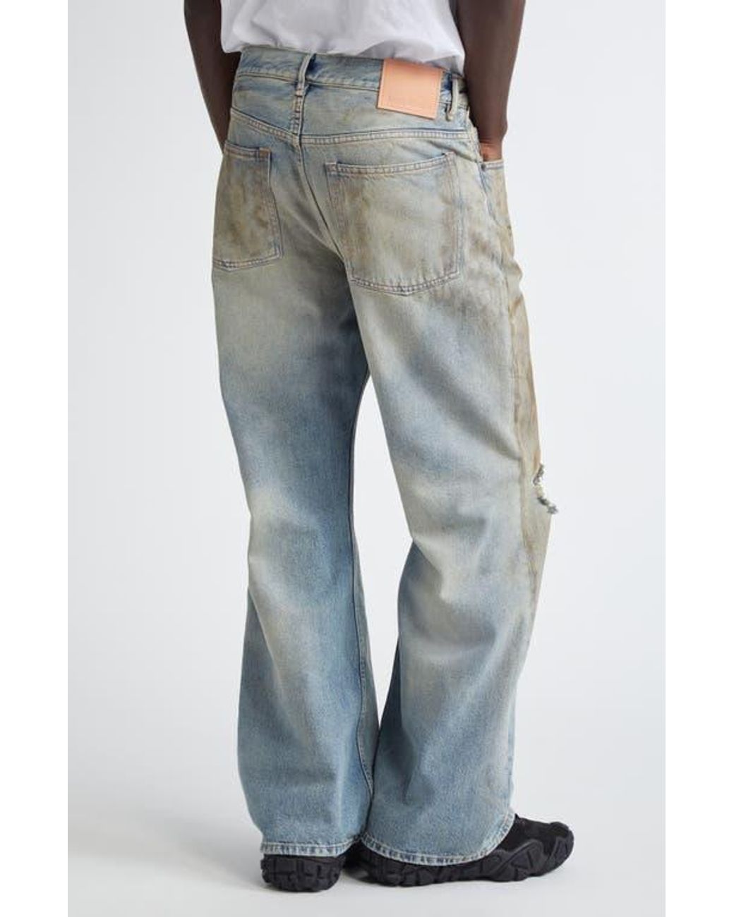 Acne Studios 2021 Penicillin Distressed Loose Fit Wide Leg Acne Studios 2021 Penicillin Distressed Loose Fit Wide Leg