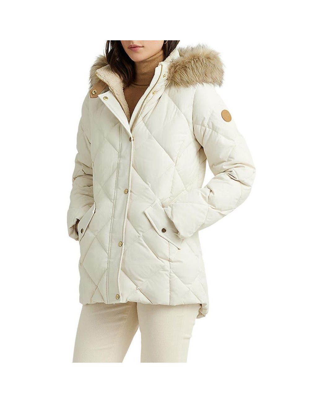 Faux Fur Jacket Girls Fleece Lined Parka Coat Age 10 11