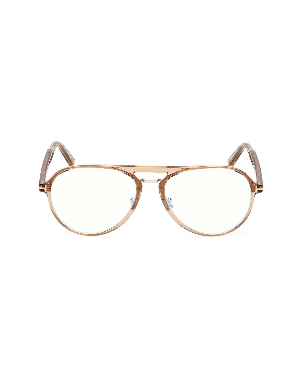 Tom Ford Brown 57Mm Pilot Light Blocking Optical Glasses for men