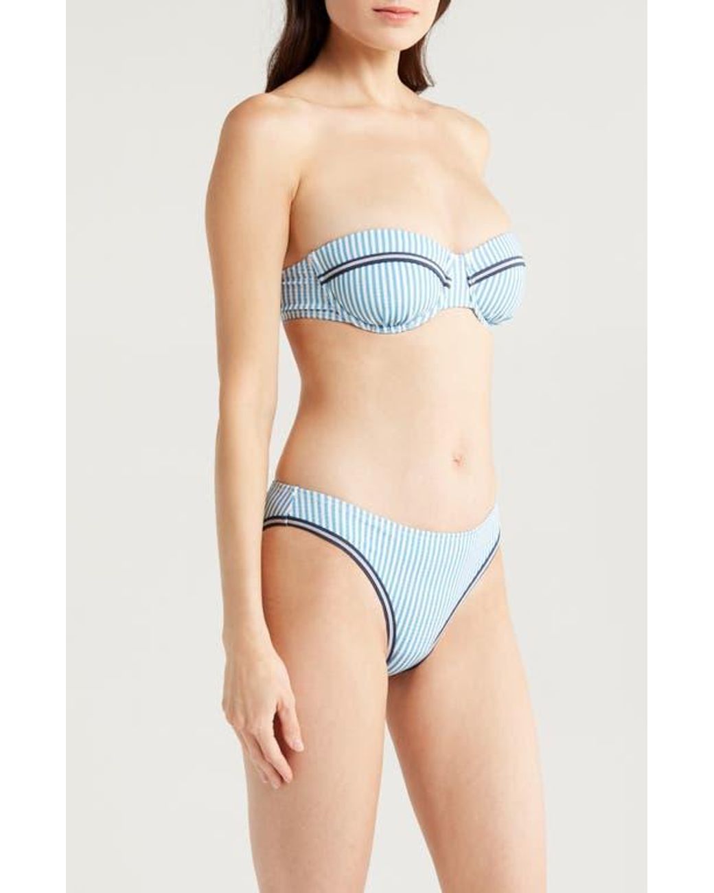 Solid & Striped Blue Juliette Bikini Top