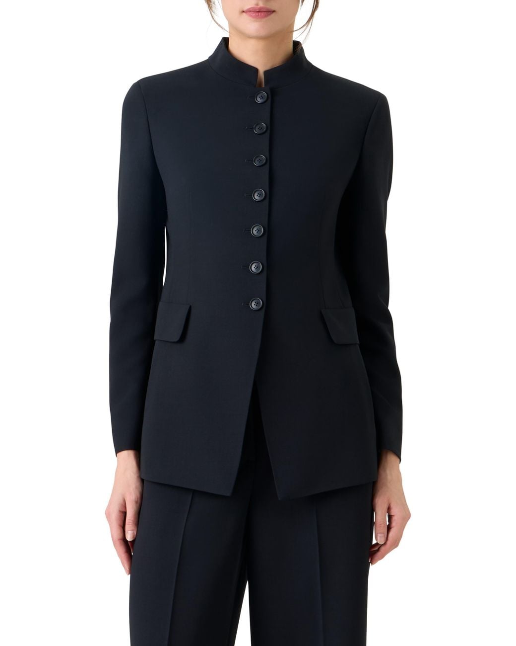 Akris Blue Kev Wool Blend Jacket