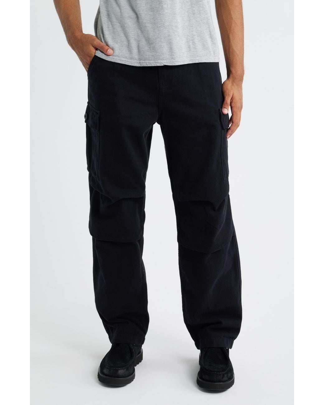 Alpha Industries Black Bdu Cargo Pants for men