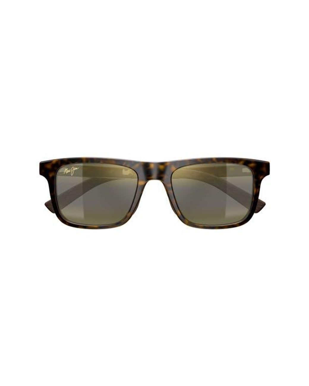 Maui Jim Brown Moaka 52Mm Polarizedplus2 Rectangular Sunglasses for men