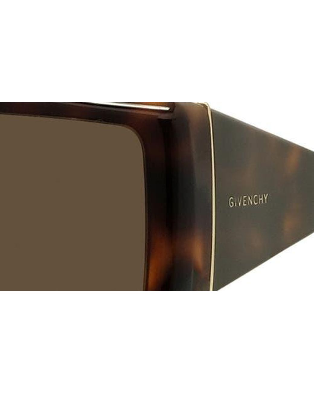 Givenchy Brown Rectangular Flat Top Sunglasses