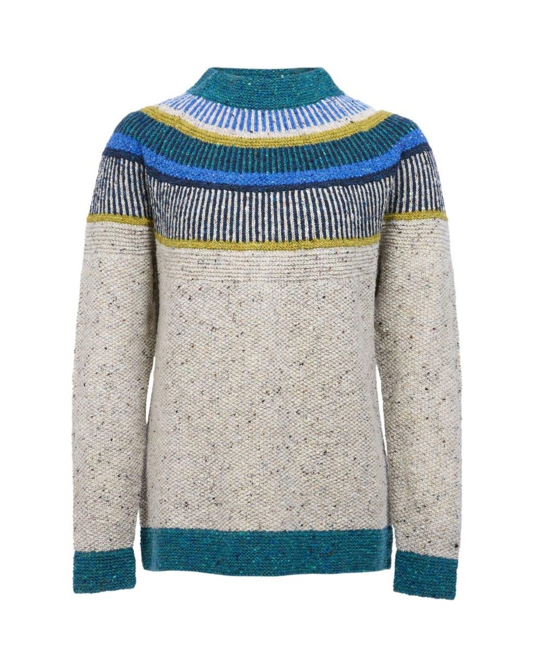 Celtic & Co. Gray Statement Donegal Wool Sweater