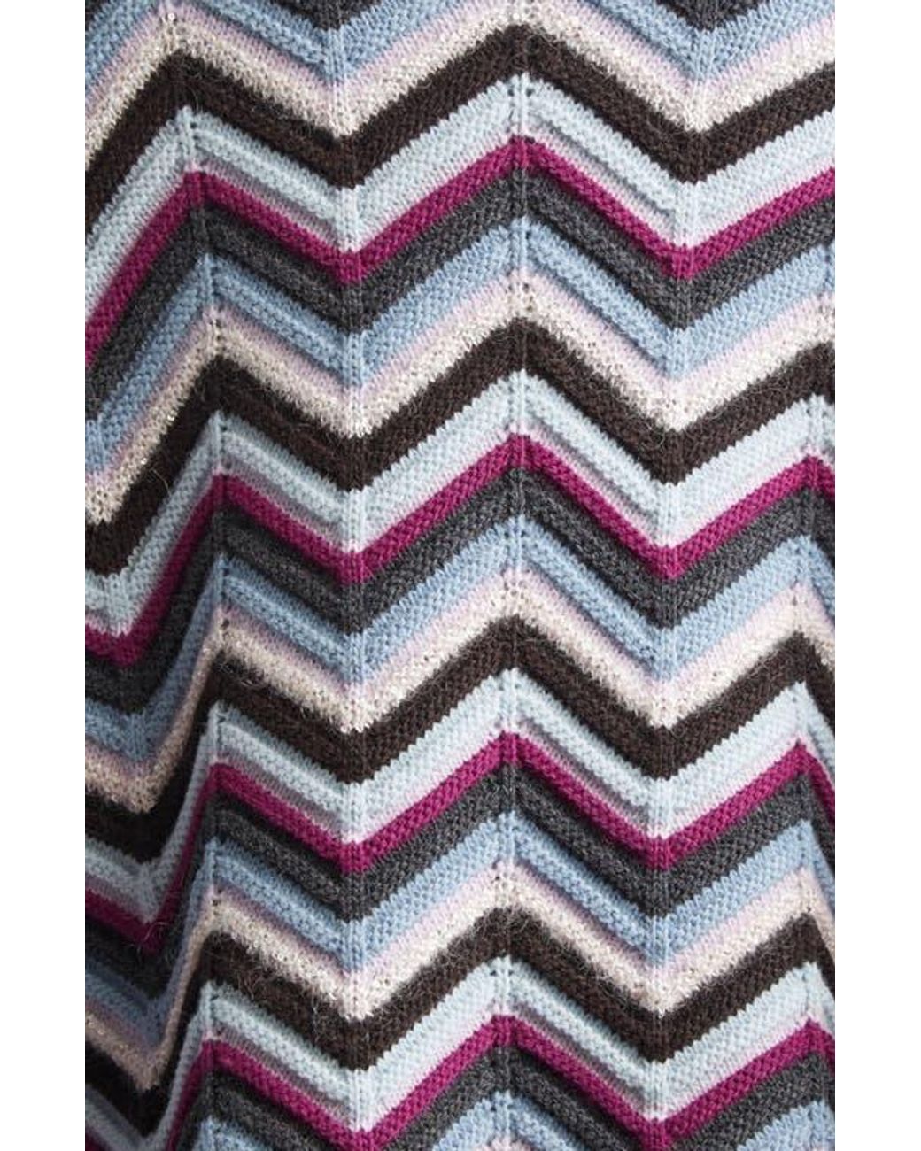 Missoni Multicolor Zigzag Sequin Poncho