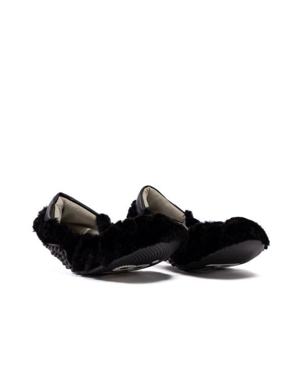 P448 Black Stella Teddy Ballet Flat