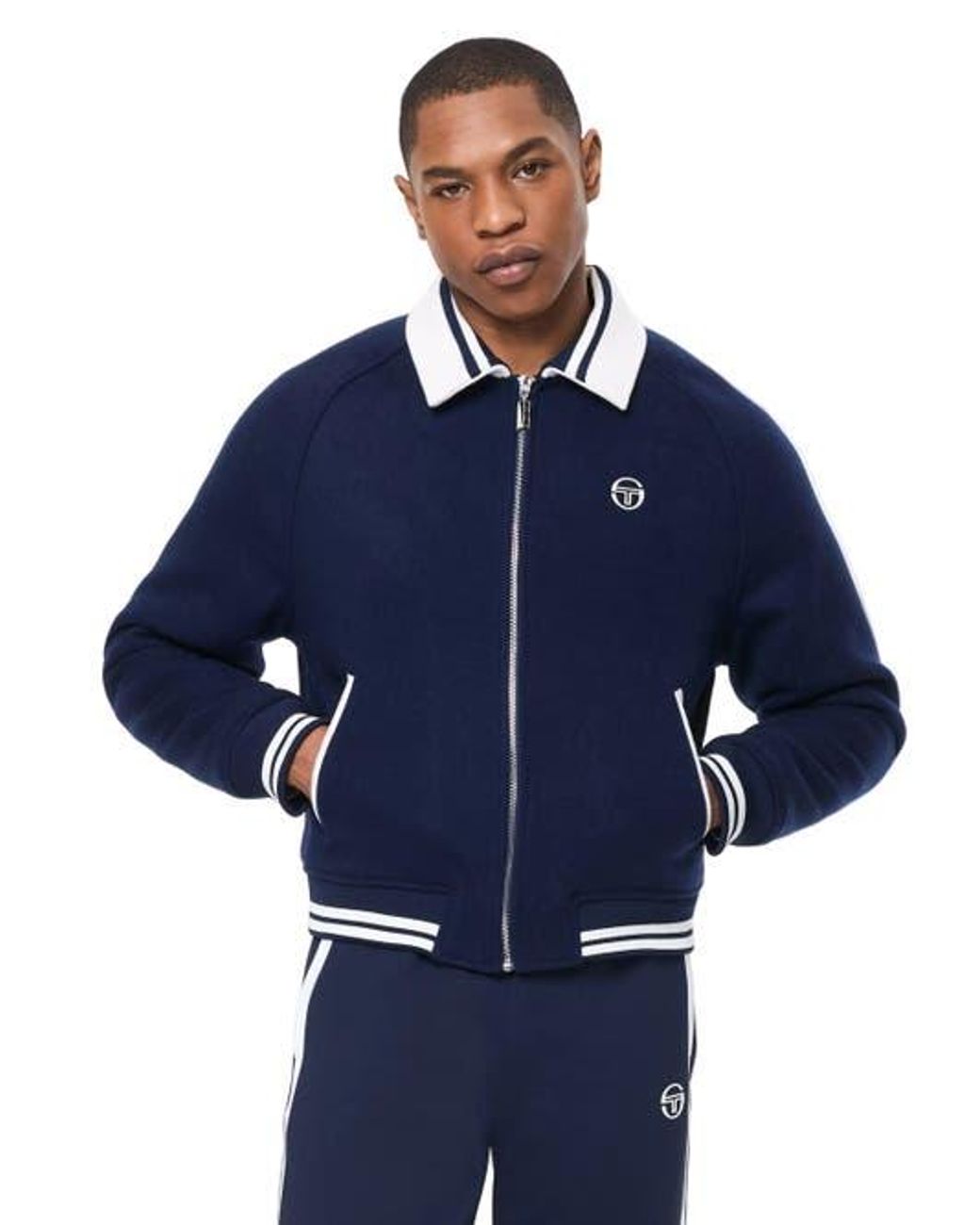 Sergio Tacchini Blue Marco Varsity Jacket for men