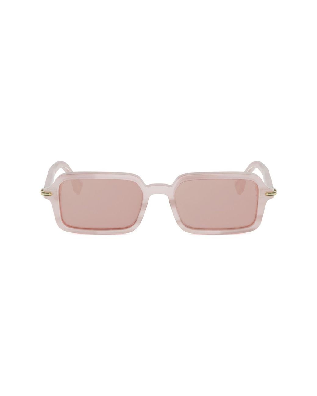 Fendi Pink Selleria Rectangular Sunglasses