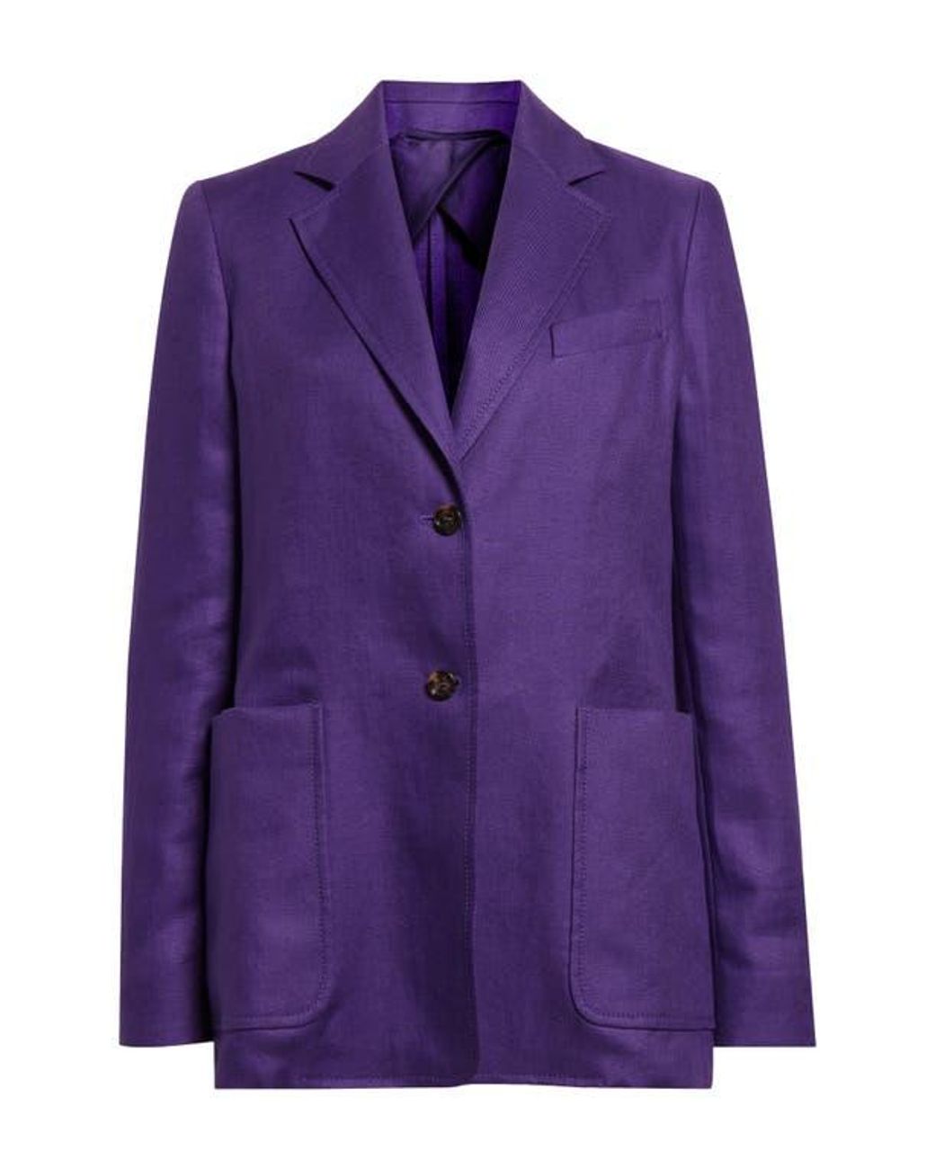 Max Mara Guglia Linen Blazer in Purple | Lyst