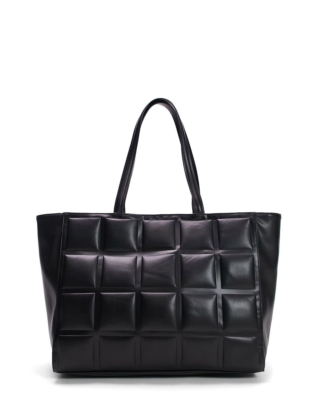 Talia Quilted Tote in Black Lyst