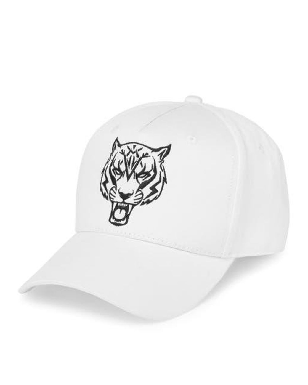 Philipp Plein White Baseball Cap Tiger