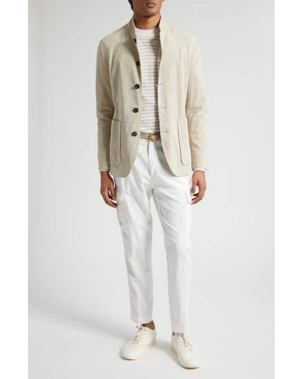 Eleventy Natural Suede Jacket for men