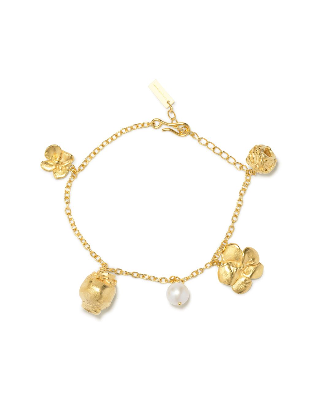 COMPLETEDWORKS Metallic Tumbled Multi Charm Bracelet