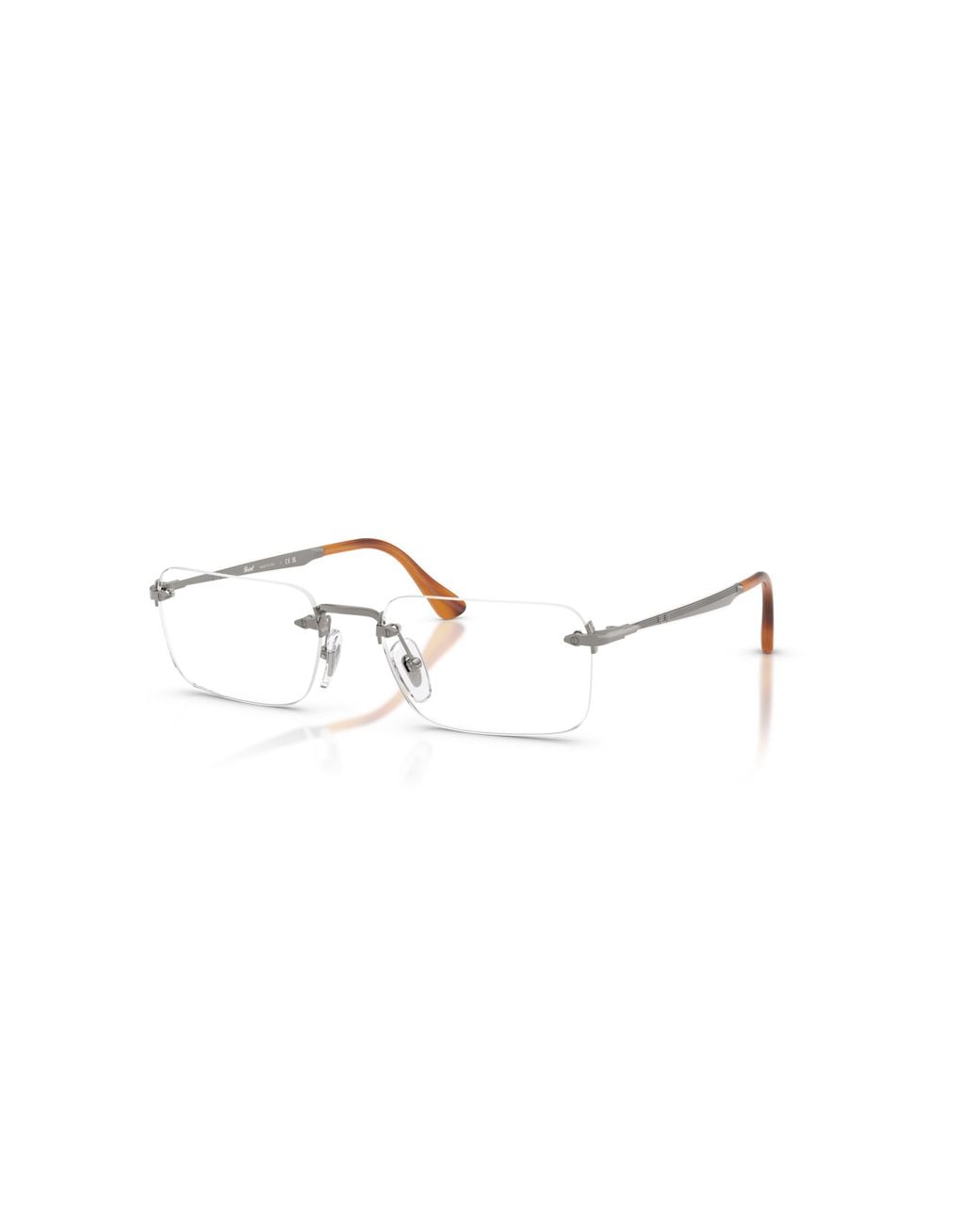 Persol Gray 55Mm Rectangle Optical Glasses