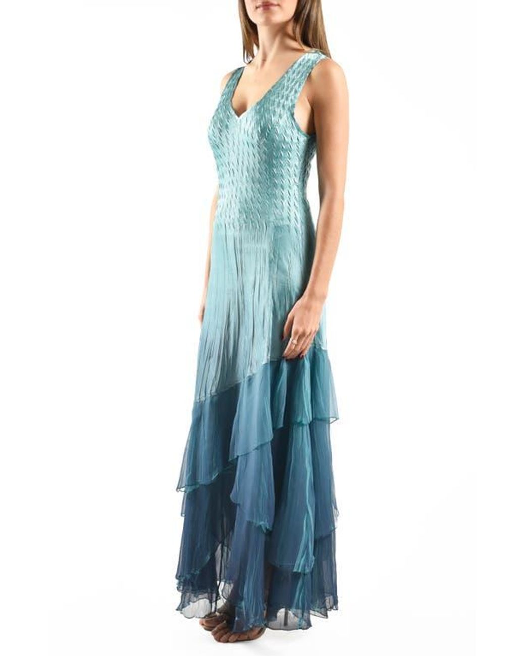 charmeuse and chiffon bridesmaid dress with ruffle Charmeuse Junior Bridesmaid Dresses