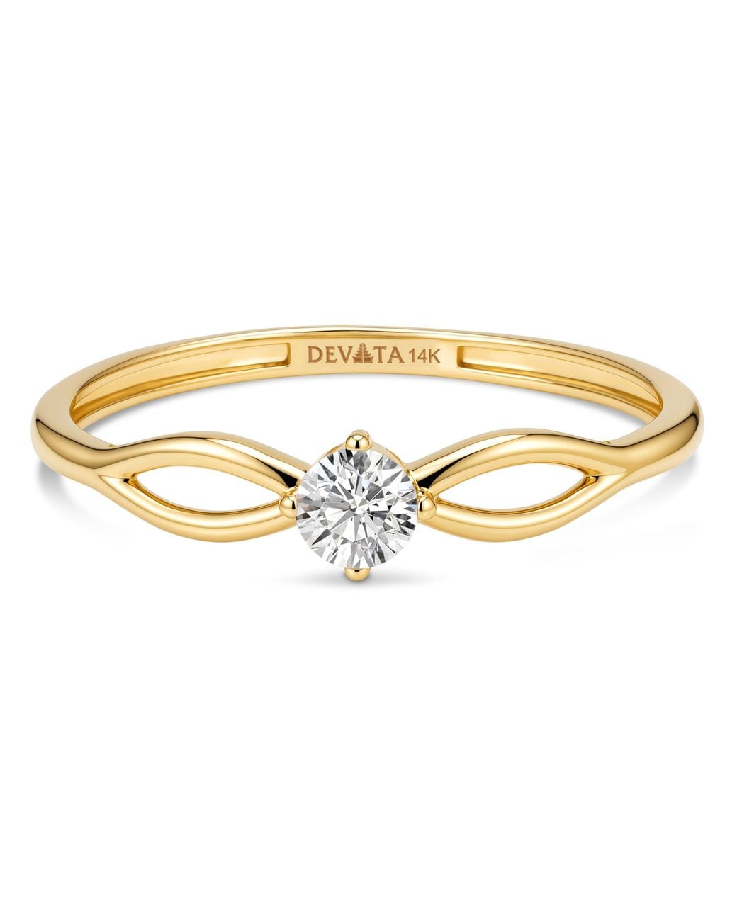 DEVATA Metallic Love Knot Ring