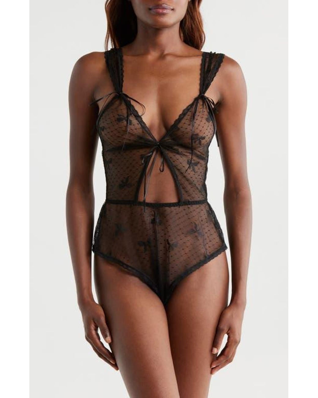 Kilo Brava Black Sheer Mesh Teddy