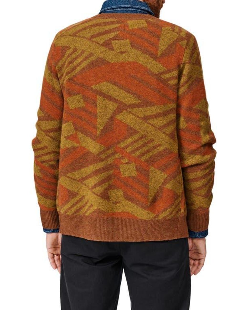 aubi Blue Blake Wool Cardigan for men