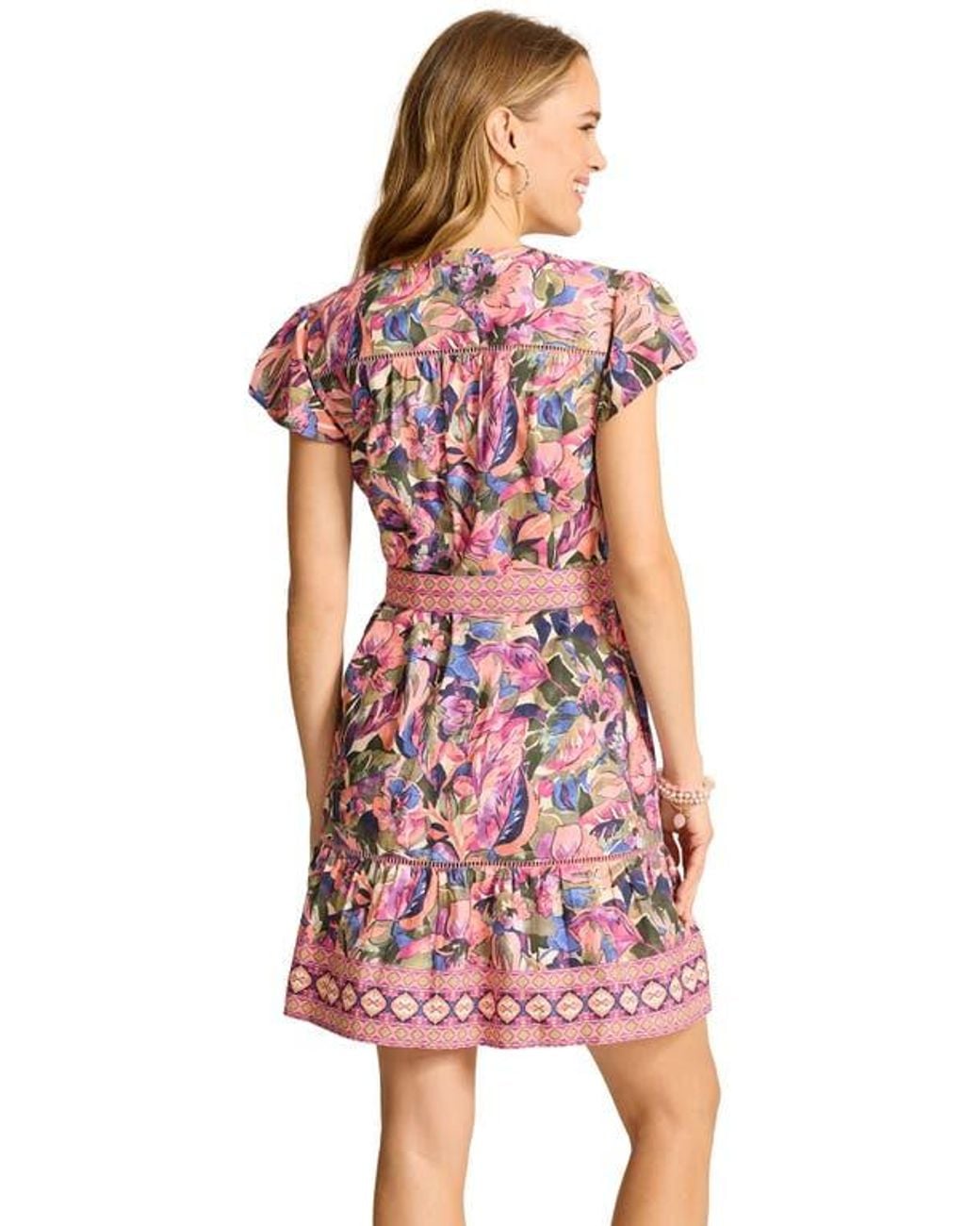 Tommy Bahama Red Garden Oasis Print Shift Dress