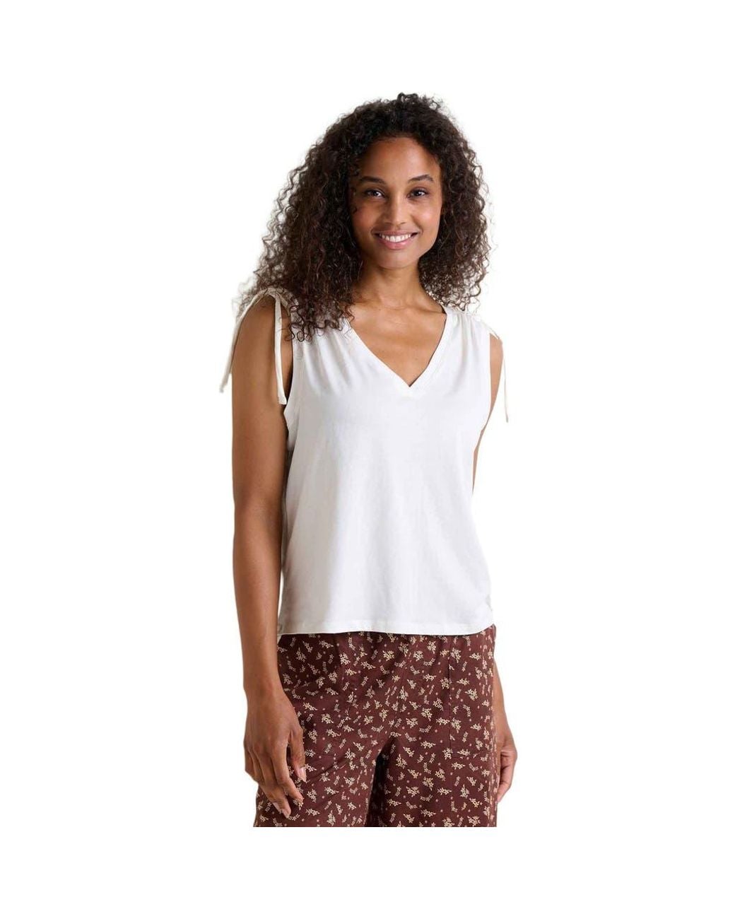 Toad & Co. White Anza Cinch Tank