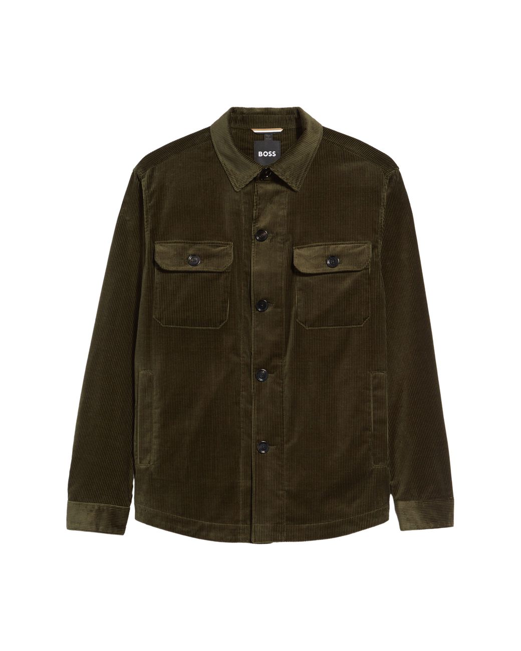 BOSS by HUGO BOSS Carper Cotton Stretch Corduroy Shirt Jacket in Green for  Men | Lyst
