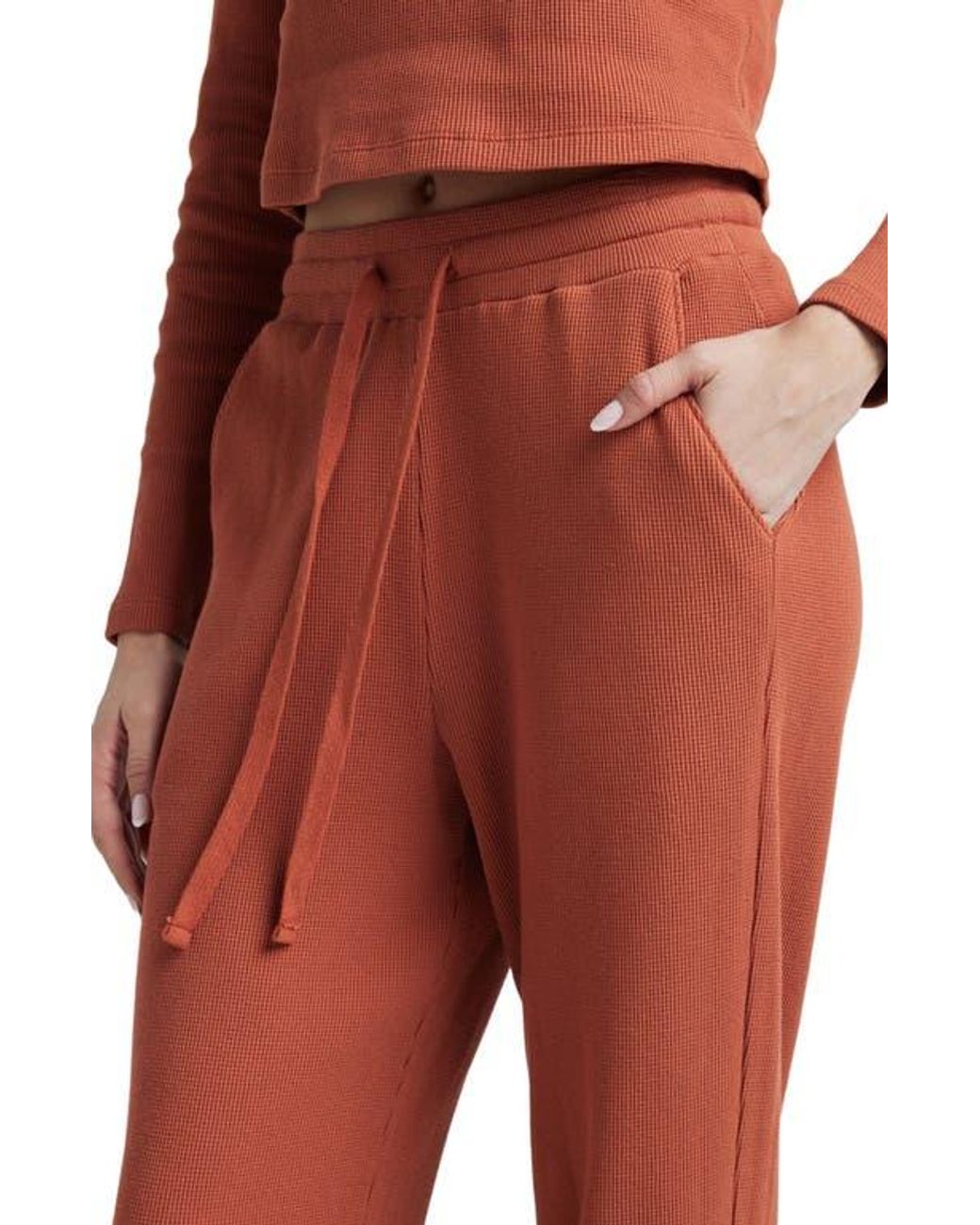 Losano Red Organic Cotton Drawstring Pant