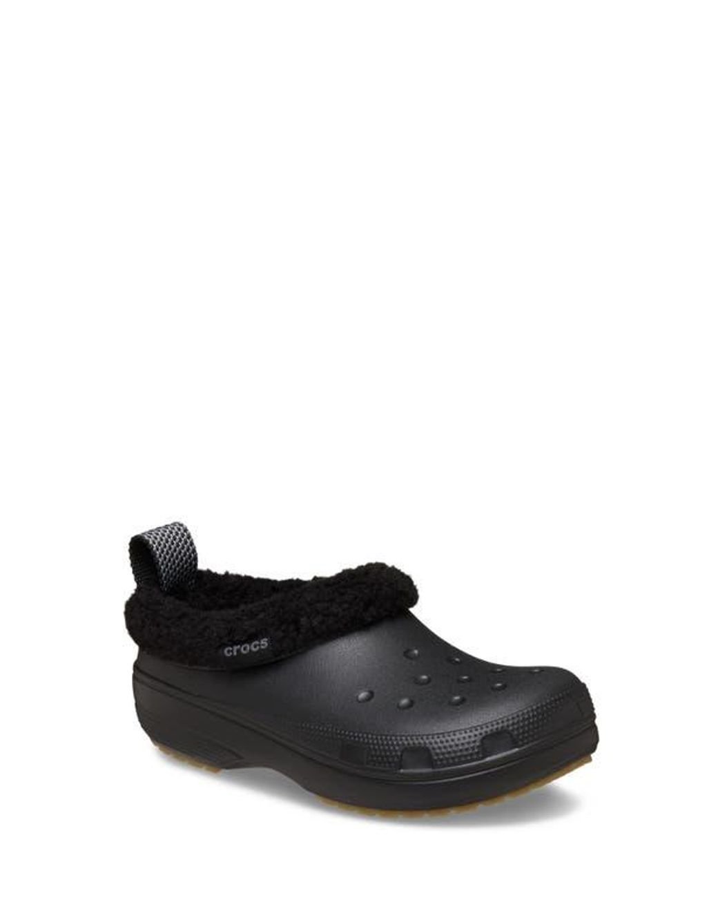 CROCSTM Black Classic Fleece Lined Shorty Clog