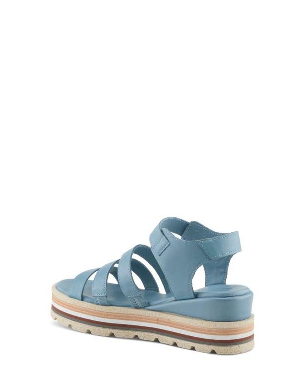 Spring Platform Sandals Spring Step Gosalina Platform Sandal in Blue | Lyst