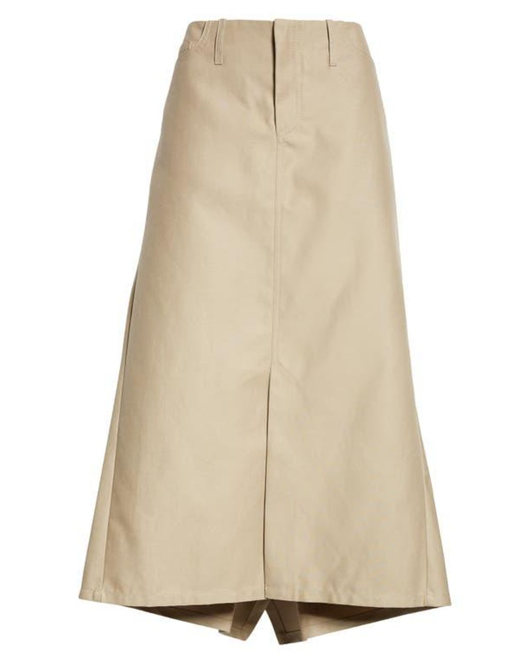 MERYLL ROGGE Draped Back Cotton A-Line Skirt in Natural | Lyst 