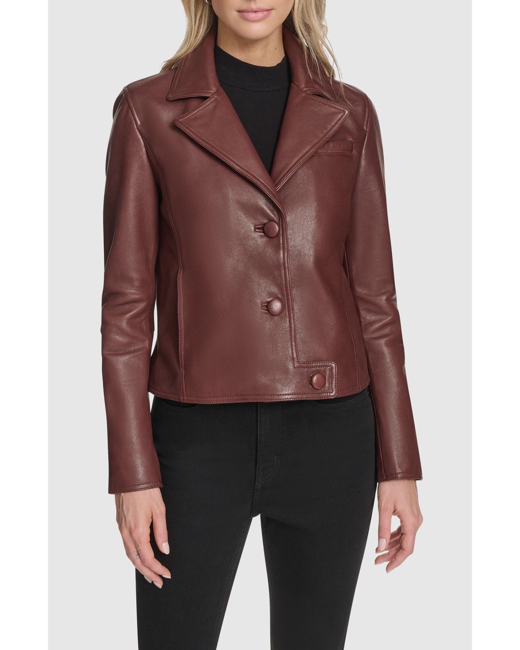 Andrew Marc Brown Paluma Leather Jacket