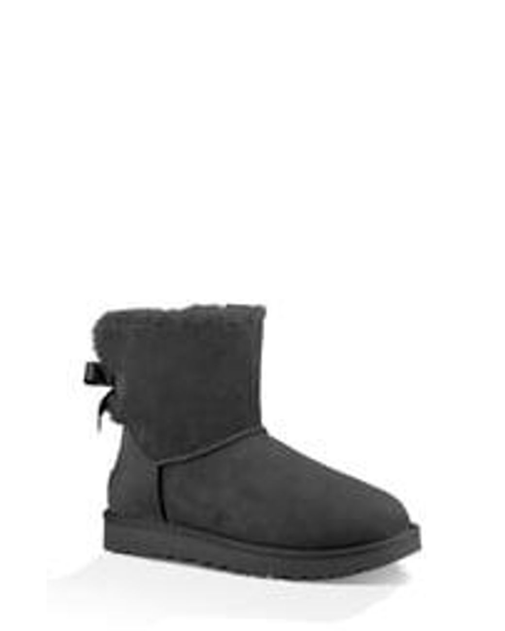 ugg mini bailey bow boots black suede