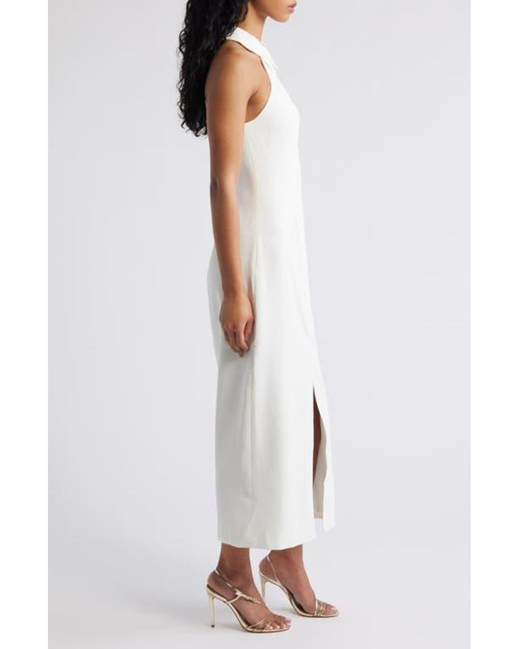 Odd Muse The Ultimate Muse Halter Neck Dress in White | Lyst