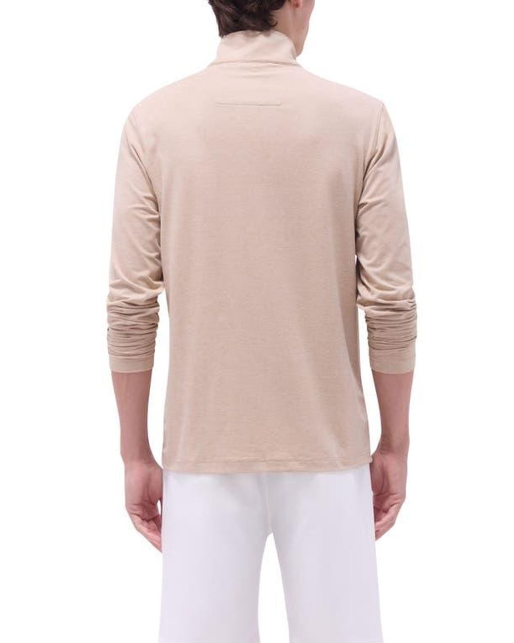Bugatchi Pink Quarter Zip Performance Pullover for men