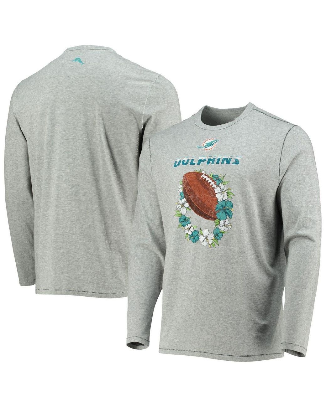 Tommy Bahama Heathered Miami Dolphins Sport Lei Pass Long Sleeve T-shirt At  Nordstrom in Gray for Men