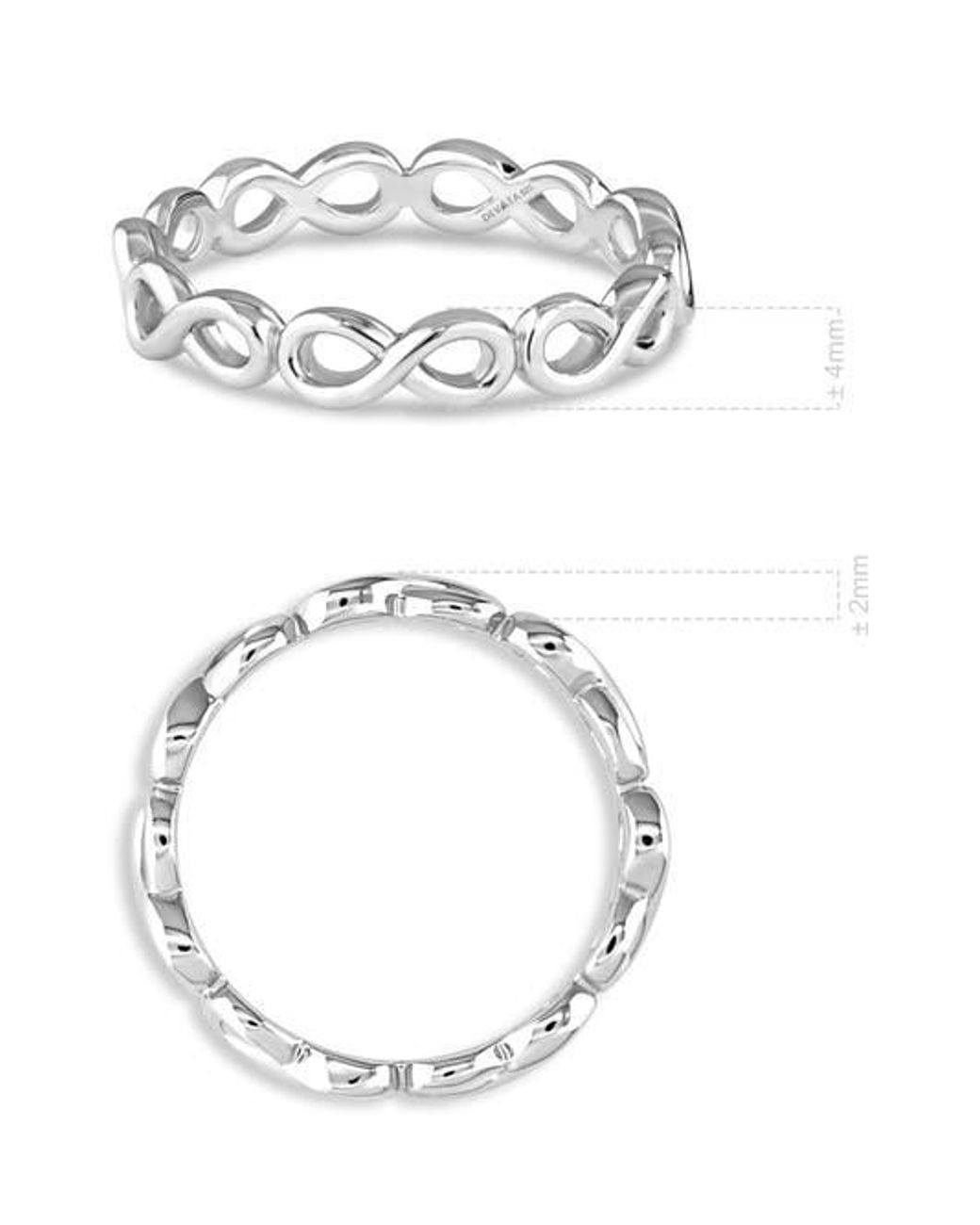 DEVATA Metallic Infinity Eternity Ring