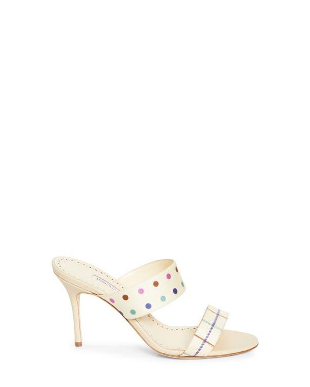 Manolo Blahnik White Ralotapla Slide Sandal