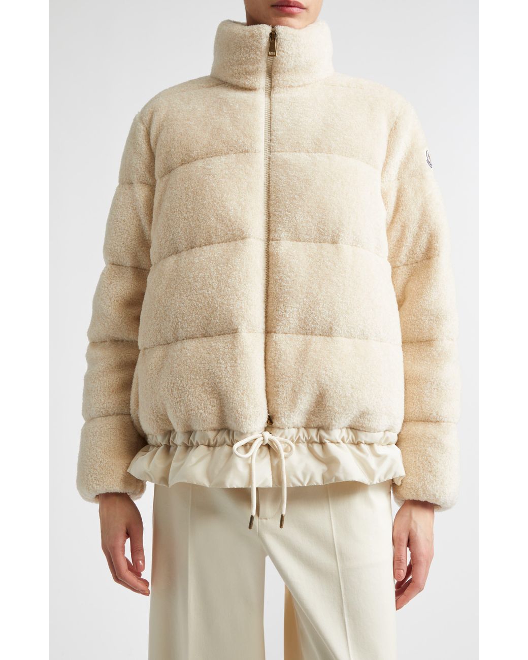 Moncler Natural Cedre Teddy Down Jacket