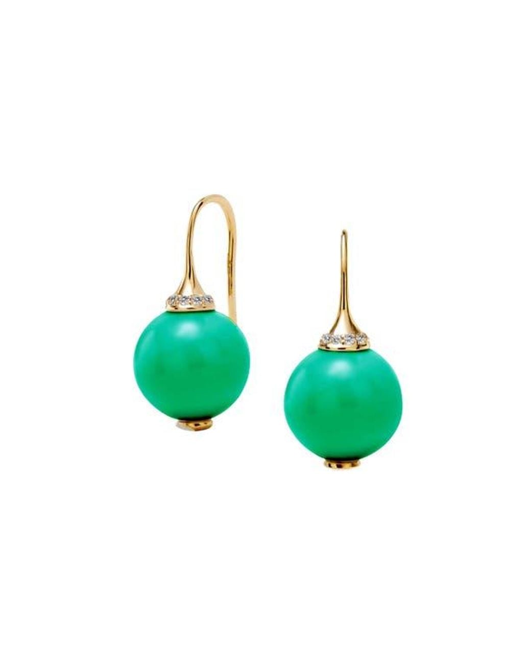 Syna Green Bead Earrings