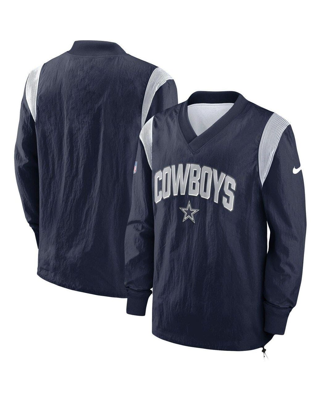 Dallas Cowboys Nike Sideline Athletic Stack Performance Pullover Hoodie -  Navy