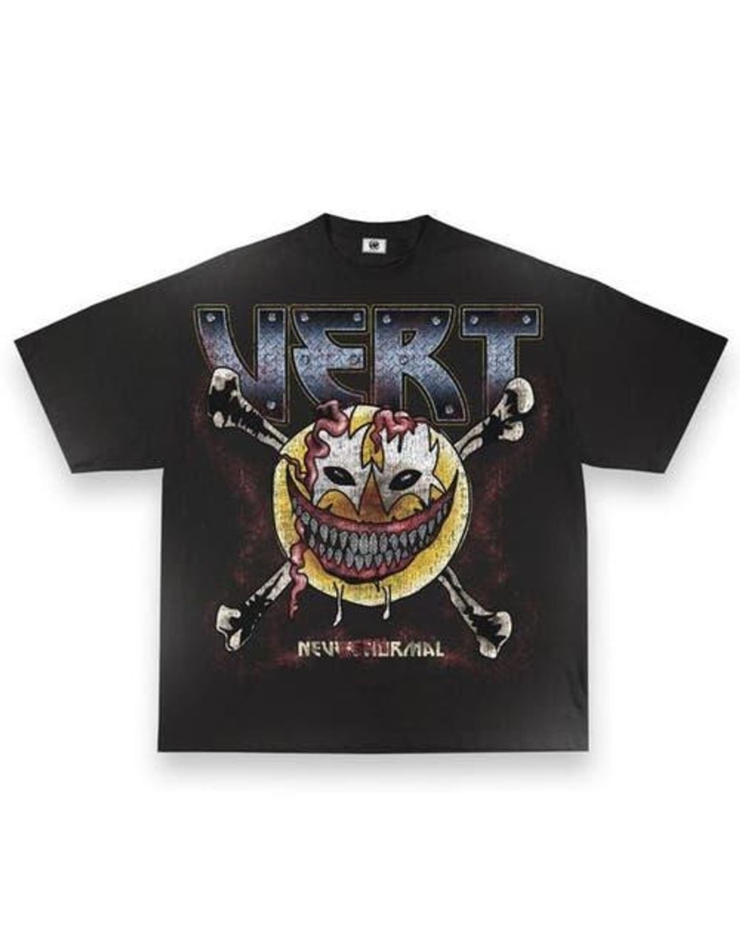 RETROVERT Black Vert Smiley Tee for men