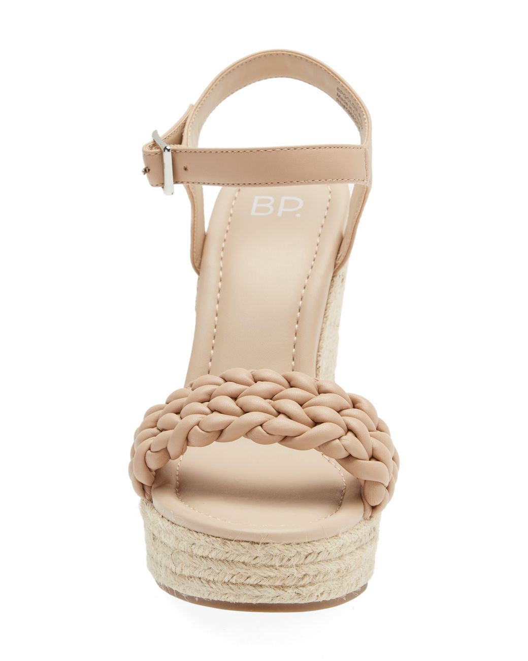 BP. Goldie Braided Wedge Sandal in Natural | Lyst