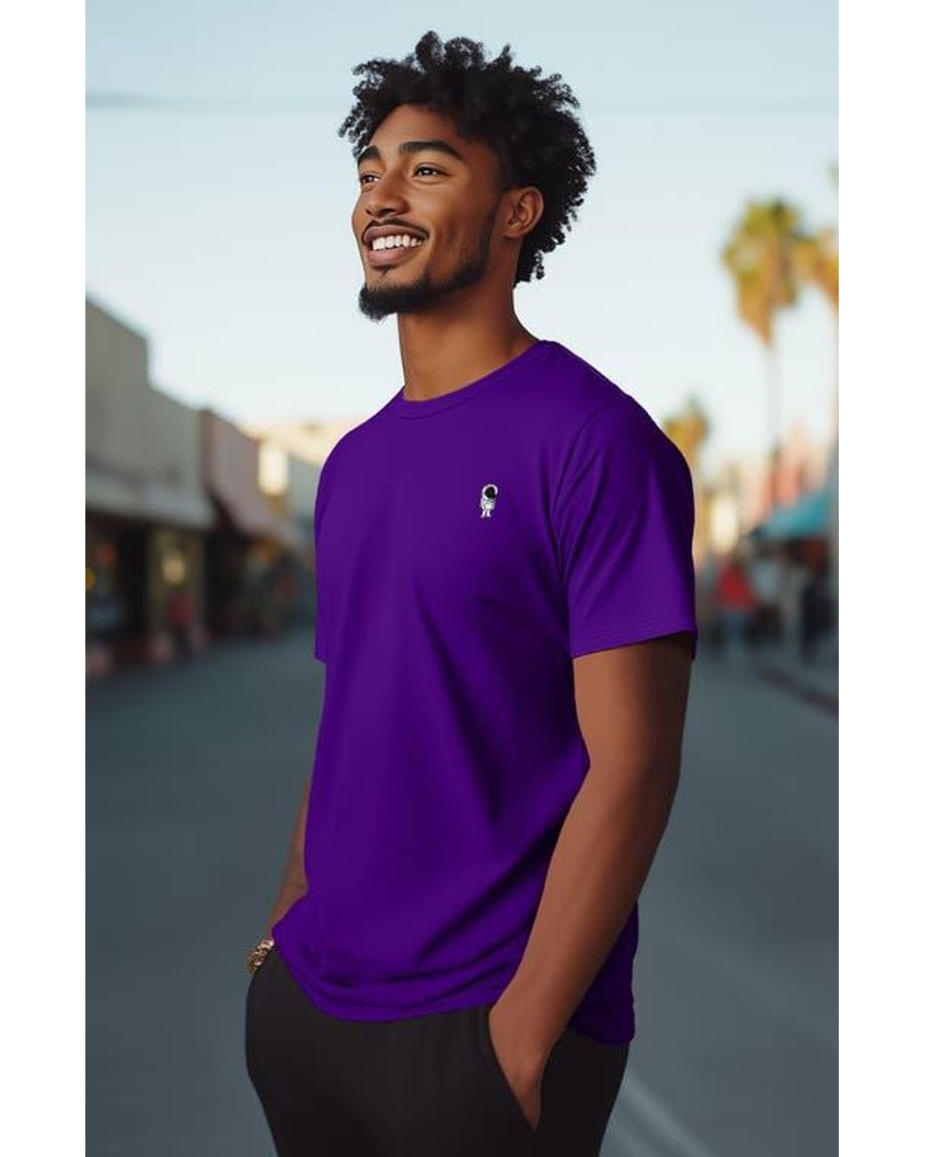Alix Purple Astronaut Tee for men