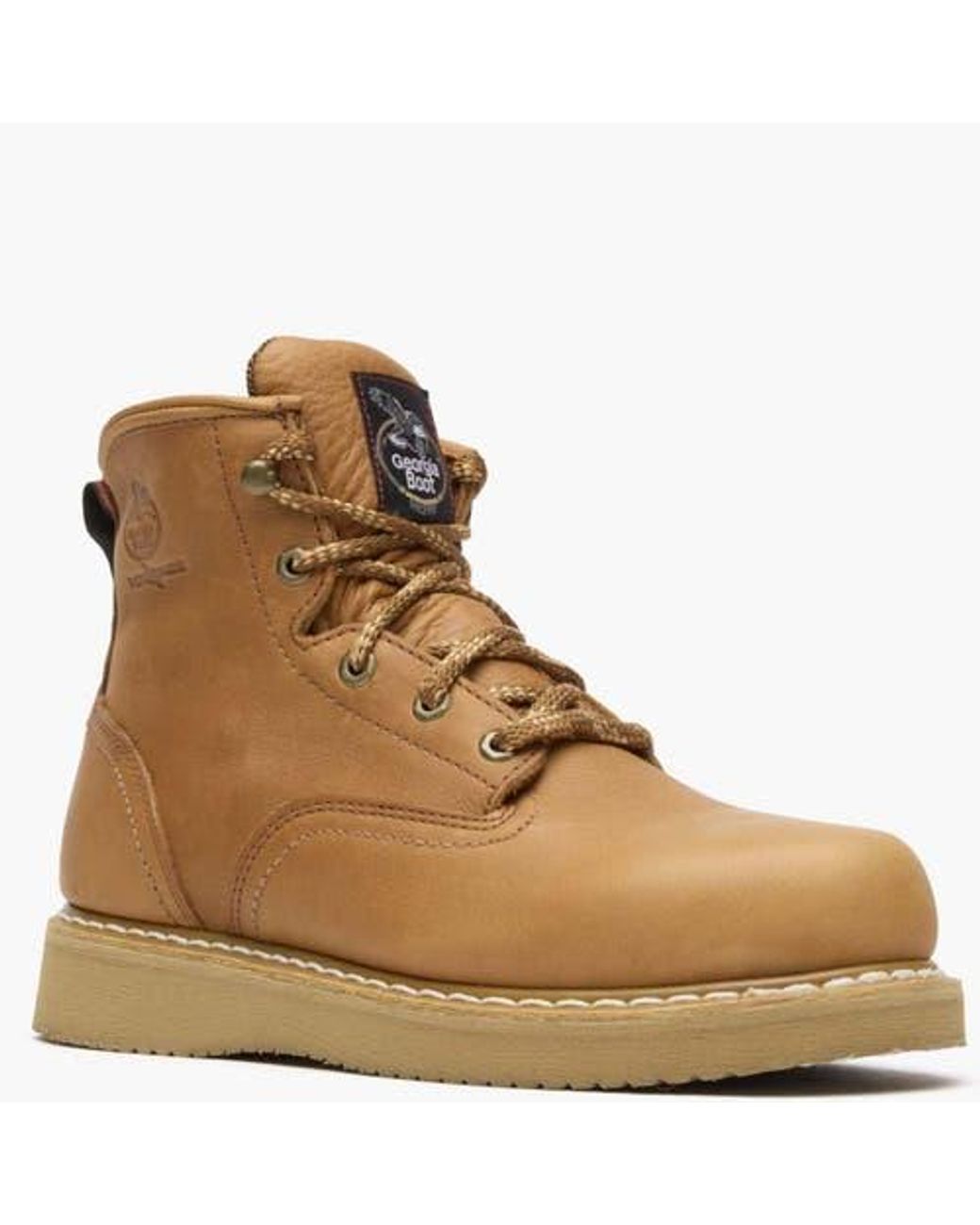 Georgia Boot Brown 6 Wedge Work Boot for men