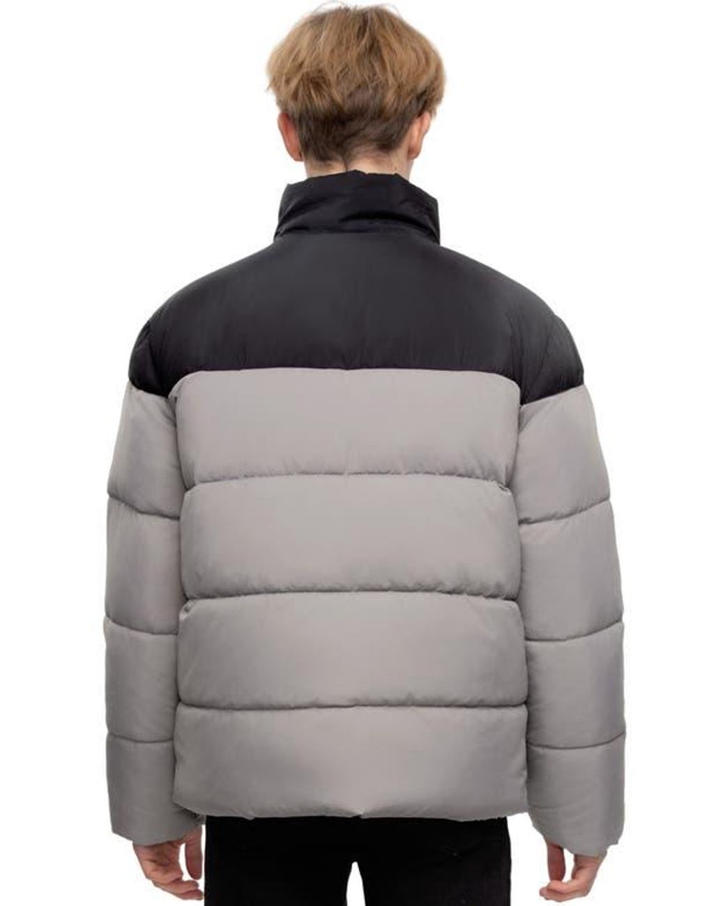Rokka&Rolla Gray Lightweight Modern Puffer Jacket for men