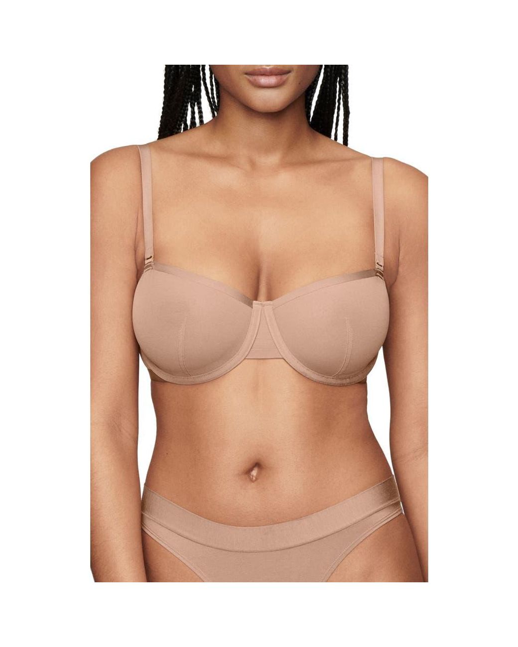 CUUP Brown The Balconette Mesh Underwire Bra