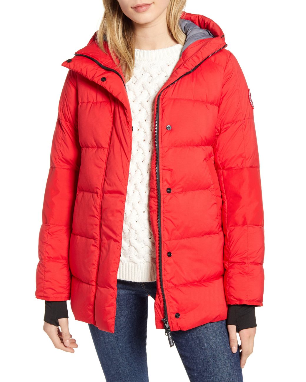 Canada Goose Synthetic Alliston Packable Down Jacket, (1214) in Red Lyst